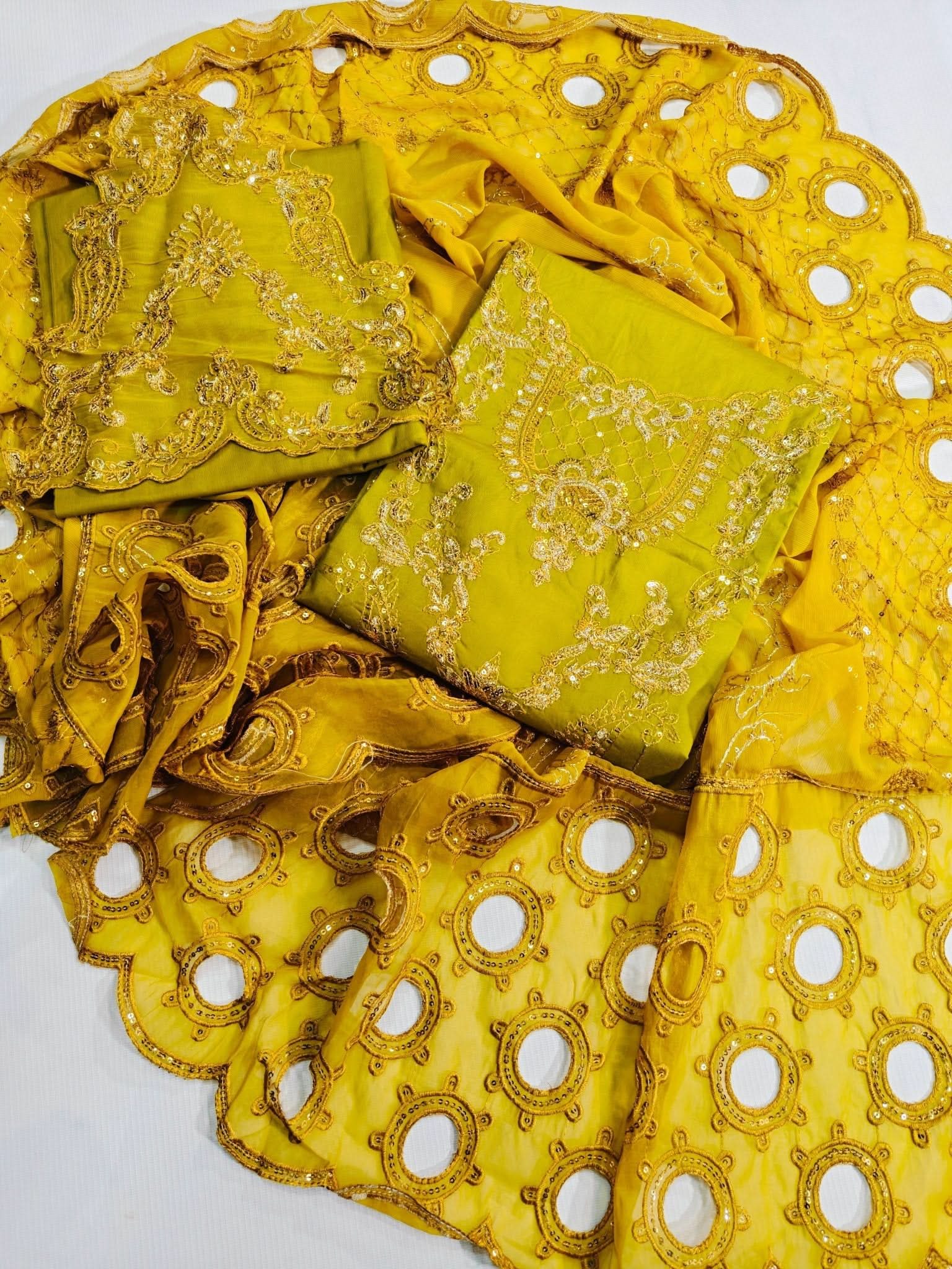 Ring Dupatta Embroidered 3PC - Memon Clothes